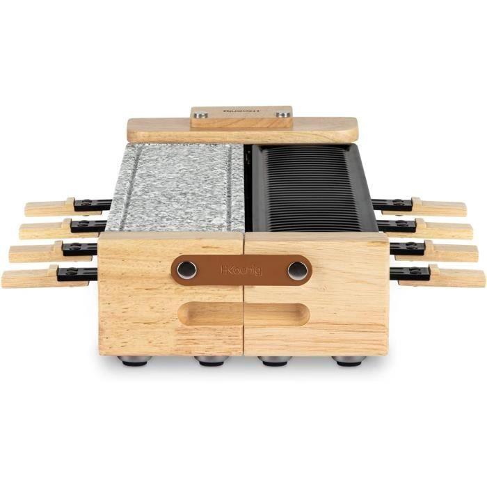 H.Konig WOD360 - Racltt, pirr à cuir t grill 8 prsonns dsign bois au millur prix