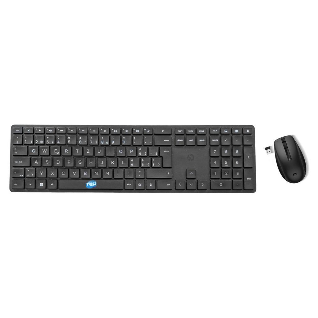 Clavier HP Qwerty Allemand Sans-Fil 655 Kit With Usb Dongle, Up To 4000 Dpi