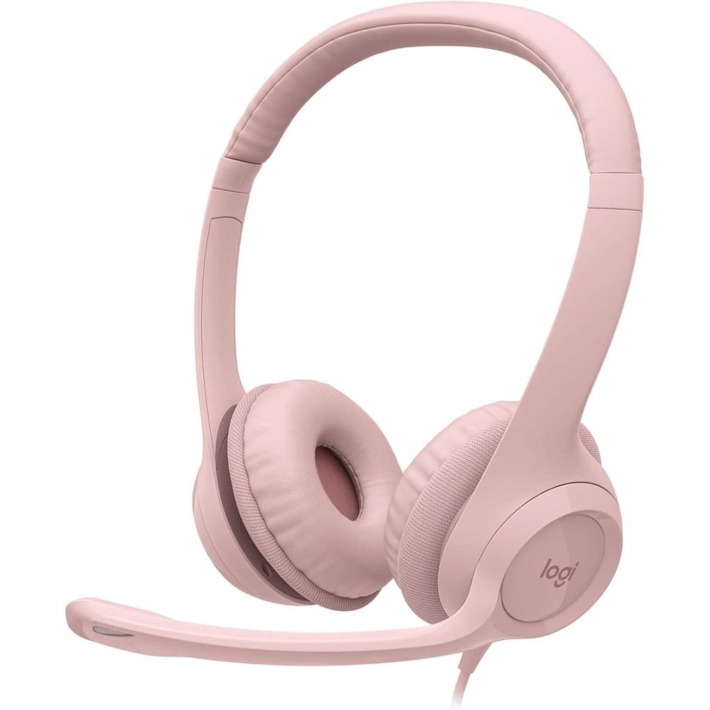 Casque Gaming Filaire Avec Micro Logitech H390 - Rose