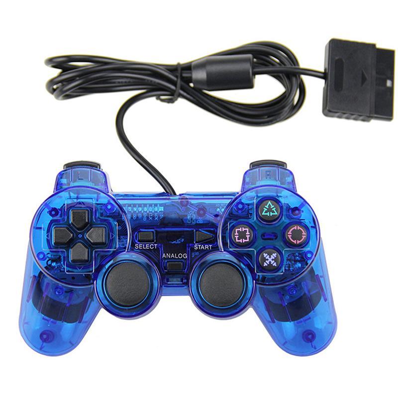 Hqeeun Controlador Con Cable Para PS2, Paquete De 2