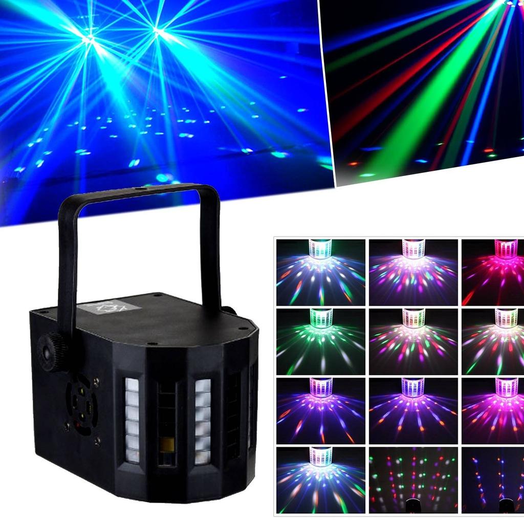 Accessoires Audio Lytor Pack Sono Dj Light Jeux De Lumière 3 Effets Derby Noir 4 Leds Rgbw + Portique