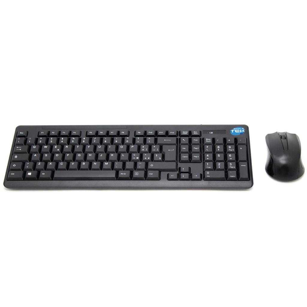 Clavier Simpletek Qwerty Italien Sans-Fil Universal Mouse + Keyboard 1000 Dpi 2.4G Nano Reciever