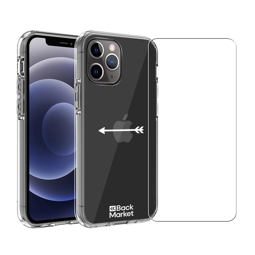 Coque Back Market iPhone 11 Pro et écran de protection - Plastique 60% recyclé - Transparent