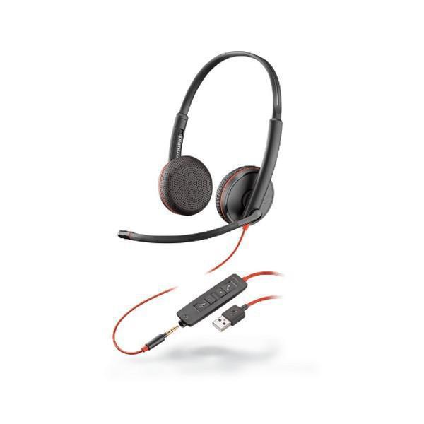Casque Filaire Avec Micro Plantronics C3225T - Noir/Rouge
