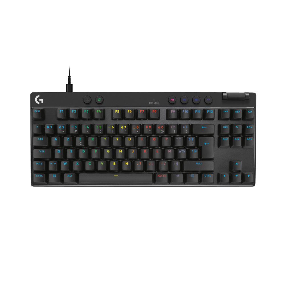 Clavier Logitech Azerty Français Rétroéclairé Pro X Tkl Rapid