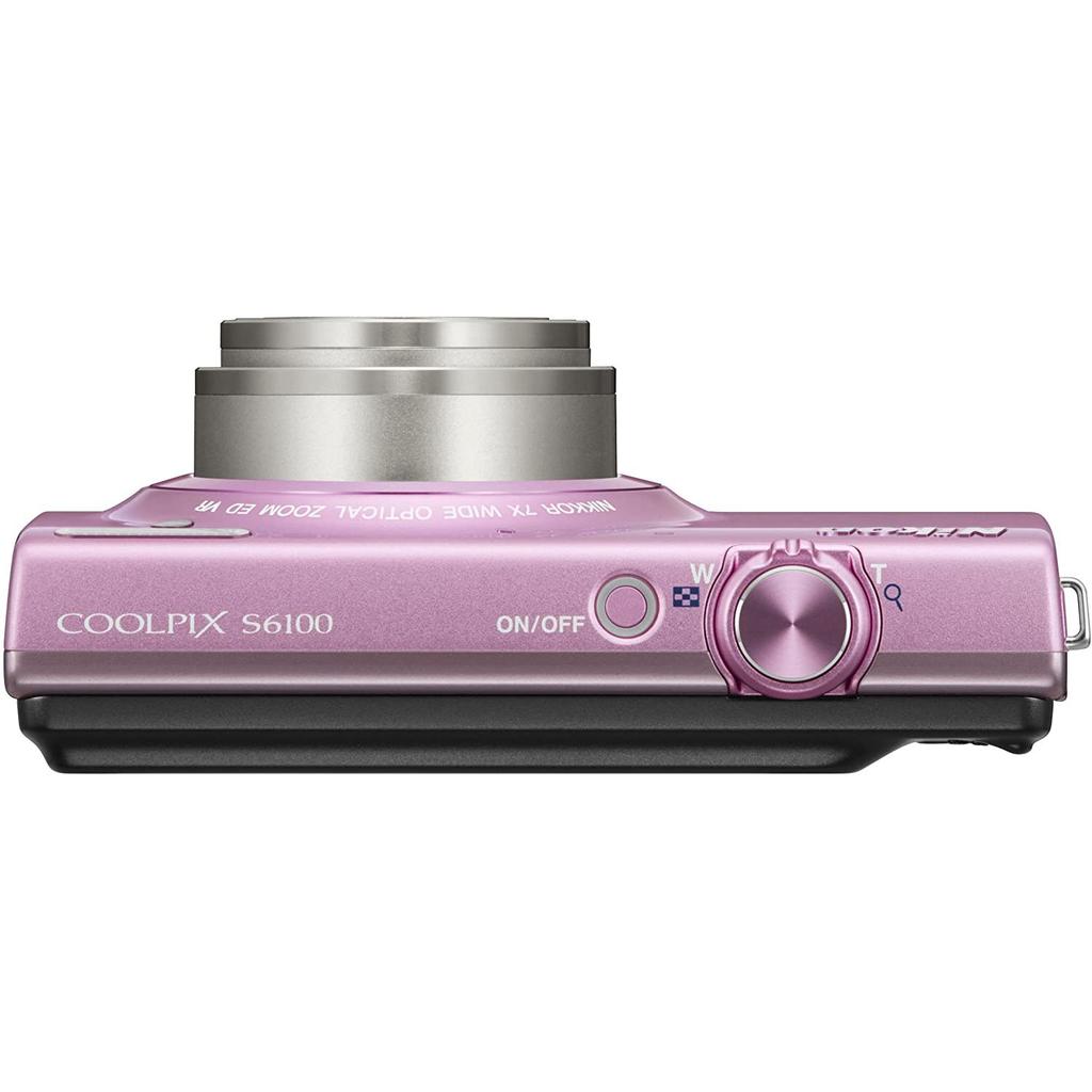 Compact CoolPix S6100 - Pink + Nikon Nikon Nikkor Wide Optical