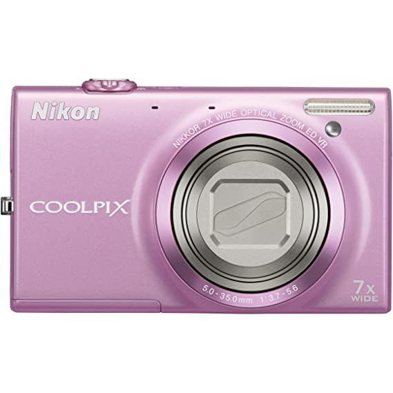 Compact CoolPix S6100 - Pink + Nikon Nikon Nikkor Wide Optical