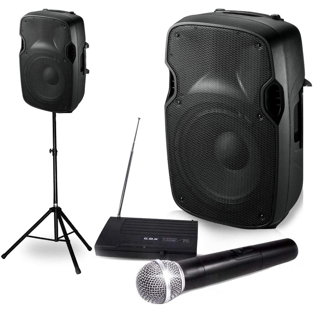 Enceinte Ibiza Sound Pack Sono Portable Enceinte Amplifiée 300W, Micro