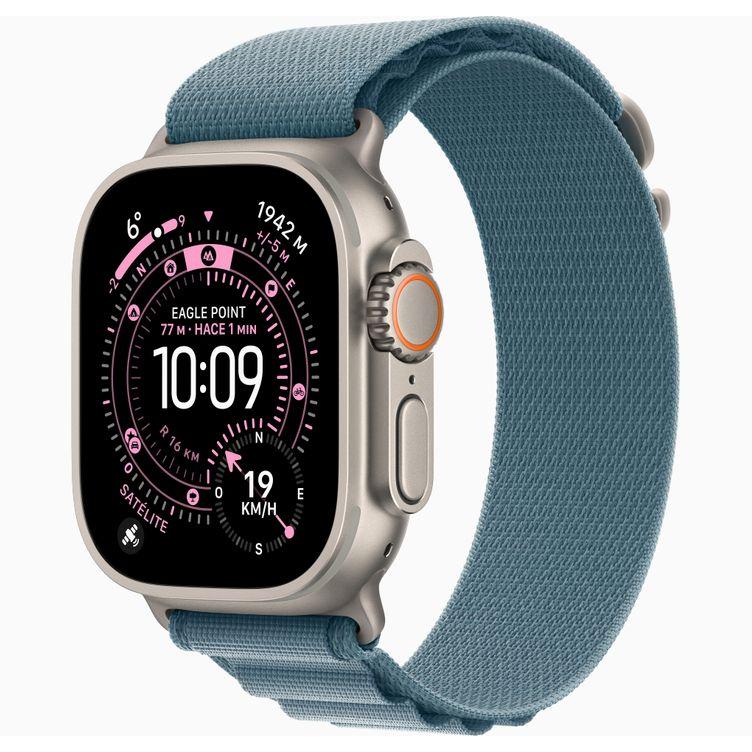 Apple Watch (2025) GPS + Cellular 49 Mm - Titane Naturel - Boucle Alpine Bleu GPS + Cellular
