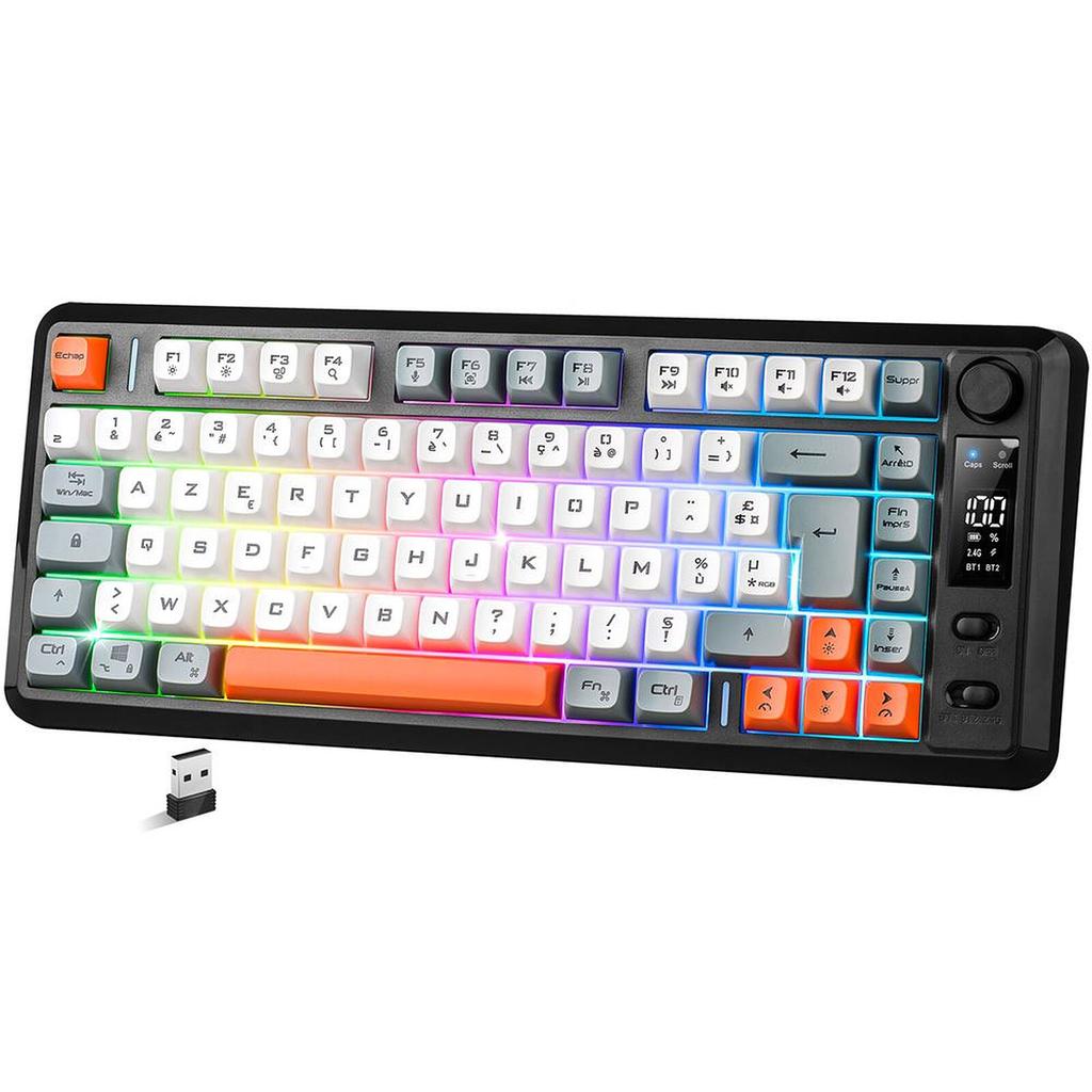 Clavier Spirit Of Gamer Azerty Sans-Fil Rétroéclairé Elite K30