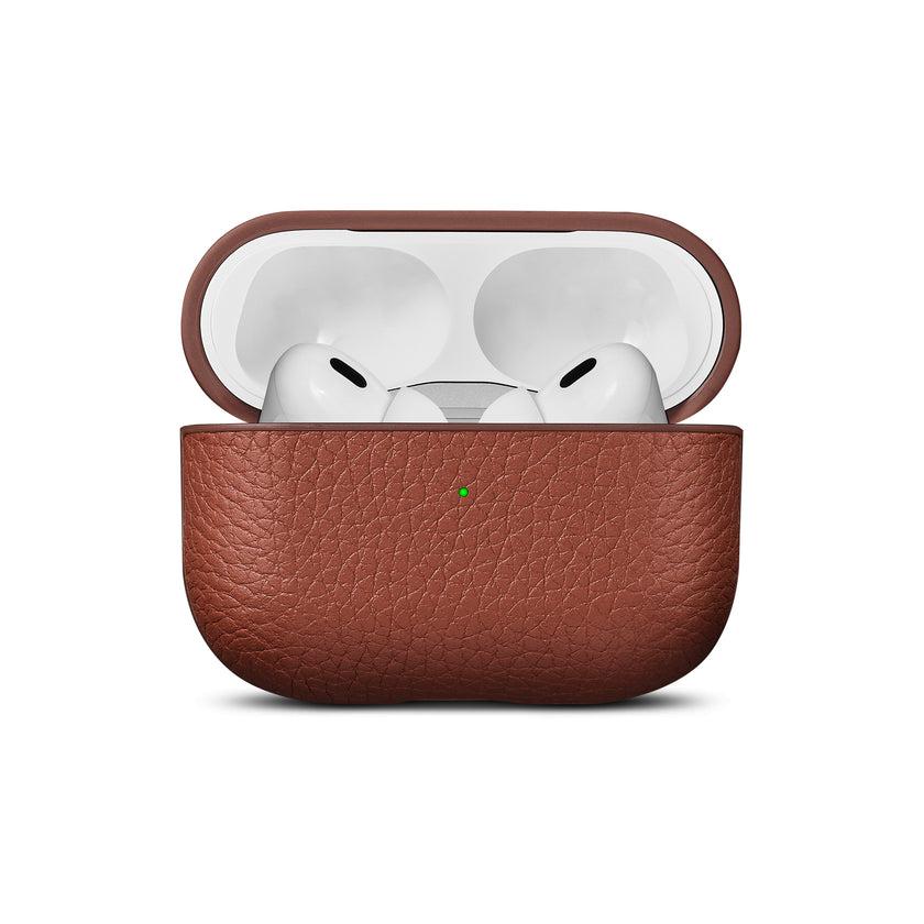 Evetane Étui De Protection AirPods Pro - Cuir - Marron