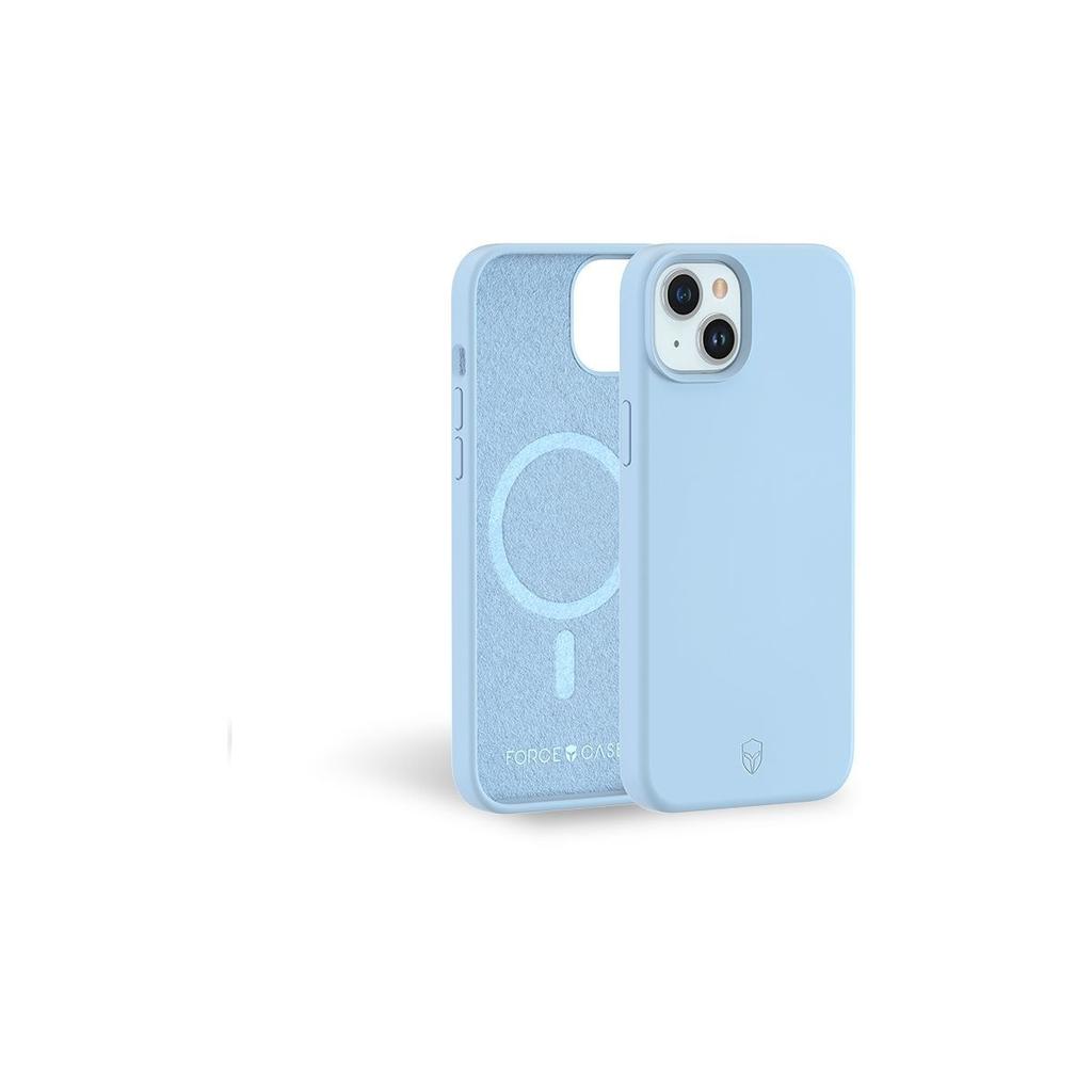 FORCE CASE Coque iPhone 15 - Silicone - Bleu
