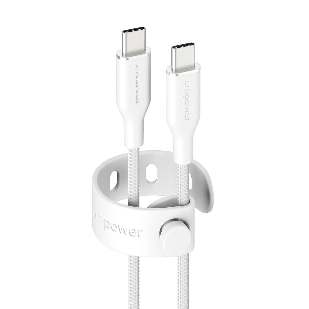 Câble Empower By Panzerglass Racing 60W USB-C to USB-C 1.2m Reconditionné - Empower by PanzerGlass reconditionné disponible sur Backmarket