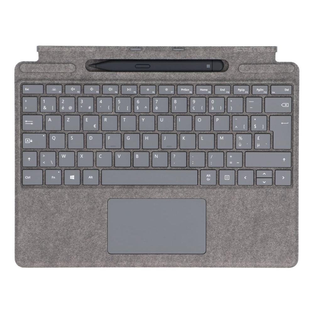 Clavier Microsoft Azerty Belge Sans-Fil Rétroéclairé Surface Pro X / 8 / 9 Signature Keyboard + Slim Pen
