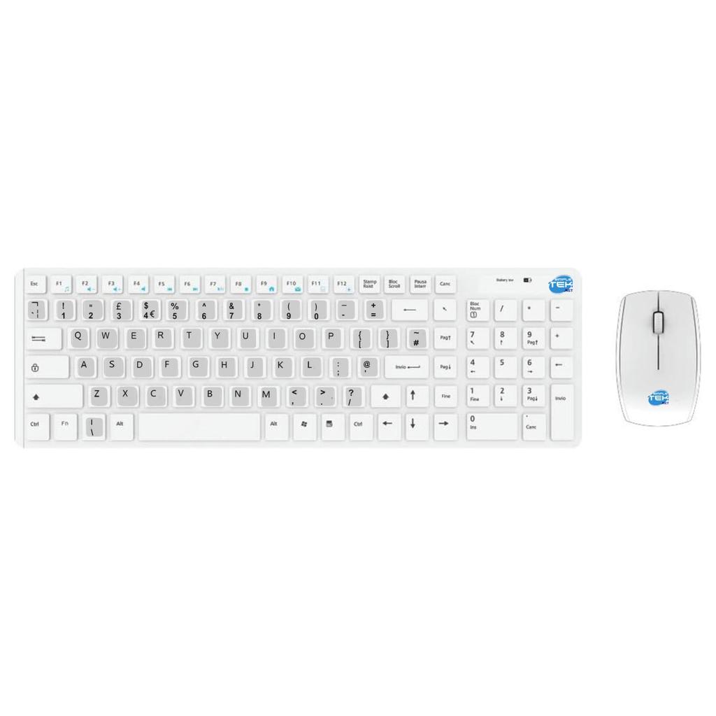 Clavier Simpletek Qwerty Anglais (Uk) Sans-Fil Wireless Kit With English Uk Stickers