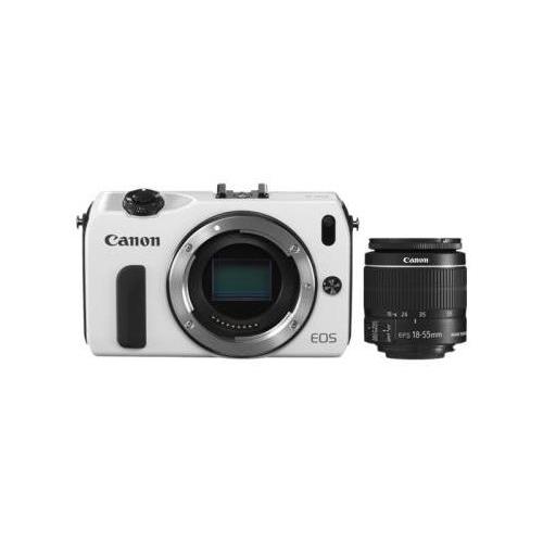 Compact - Canon Eos M - Blanc + Canon Zoom Lens Ef-M 18-55Mm F/3.5-5.6 Is Stm