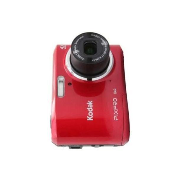 Compact Pixpro X42 - Rouge + Kodak Pixpro Aspheric Zoom Lens 27-108Mm F/3-6.6 F/3-6.6