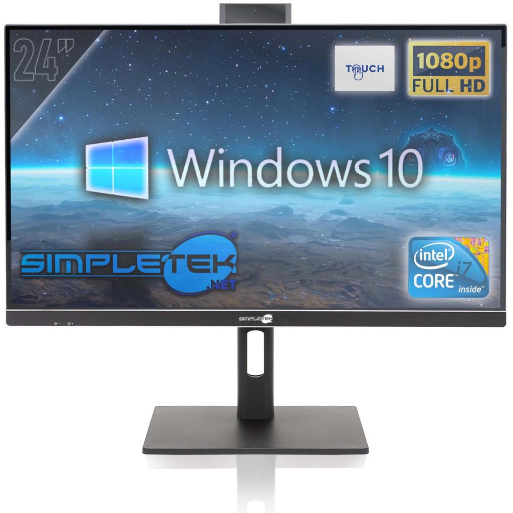 Simpletek AIO 24"" Touchscreen 24"" Core i7 3.4 GHz - SSD 128 GB - 8GB QWERTY - Italien