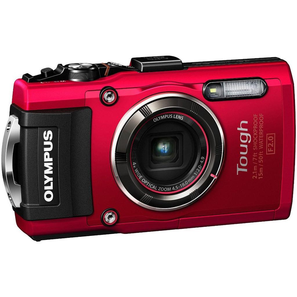 Compact - Olympus Stylus Tg-4 - Rouge + Olympus Olympus Lens 4X Wide Optical Zoom 25-100Mm F/2.0-4.9