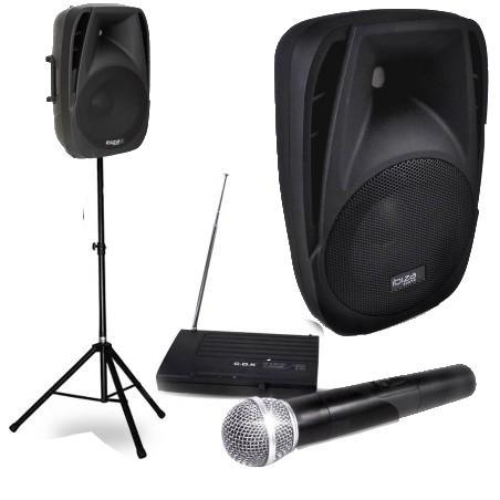 Enceintes sono Ibiza Sound Pack sono portable Enceinte amplifiée 150W, micro Reconditionné - Ibiza Sound reconditionné disponible sur Backmarket