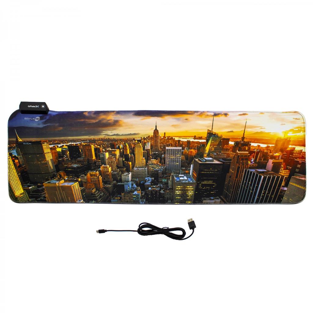 Câble Gammec Tappetino da scrivania LED RGB 80x30 cm Skyline NYC Reconditionné - N/A reconditionné disponible sur Backmarket