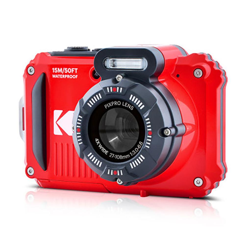 Compact - Kodak Pixpro Wpz2 - Rouge + Kodak Pixpro Lens 4X Wide 27-108Mm F/3.0-6.6