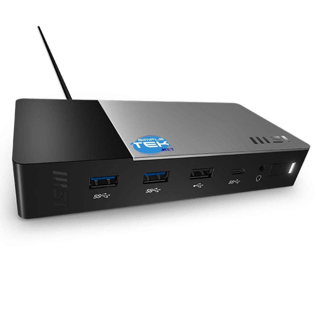 Station D'Accueil Msi Usb-C Gen2 Hdmi Thunderbolt Displayport Usb-A Usb-C Ethernet Jack 3,5Mm