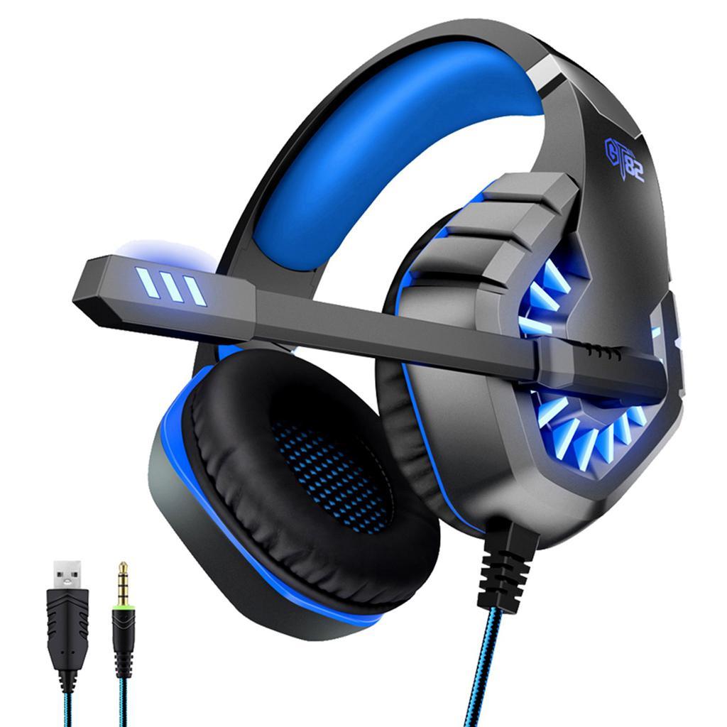 Cuffie riduzione del Rumore gaming wired con microfono Ovleng GT82 - Blu/Nero