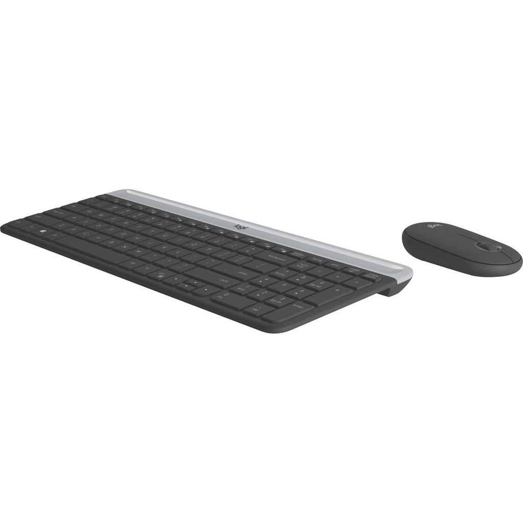 Logitech Πληκτρολόγιο QWERTY Ισπανικό Ασύρματο Desktop MK470 Slim Combo