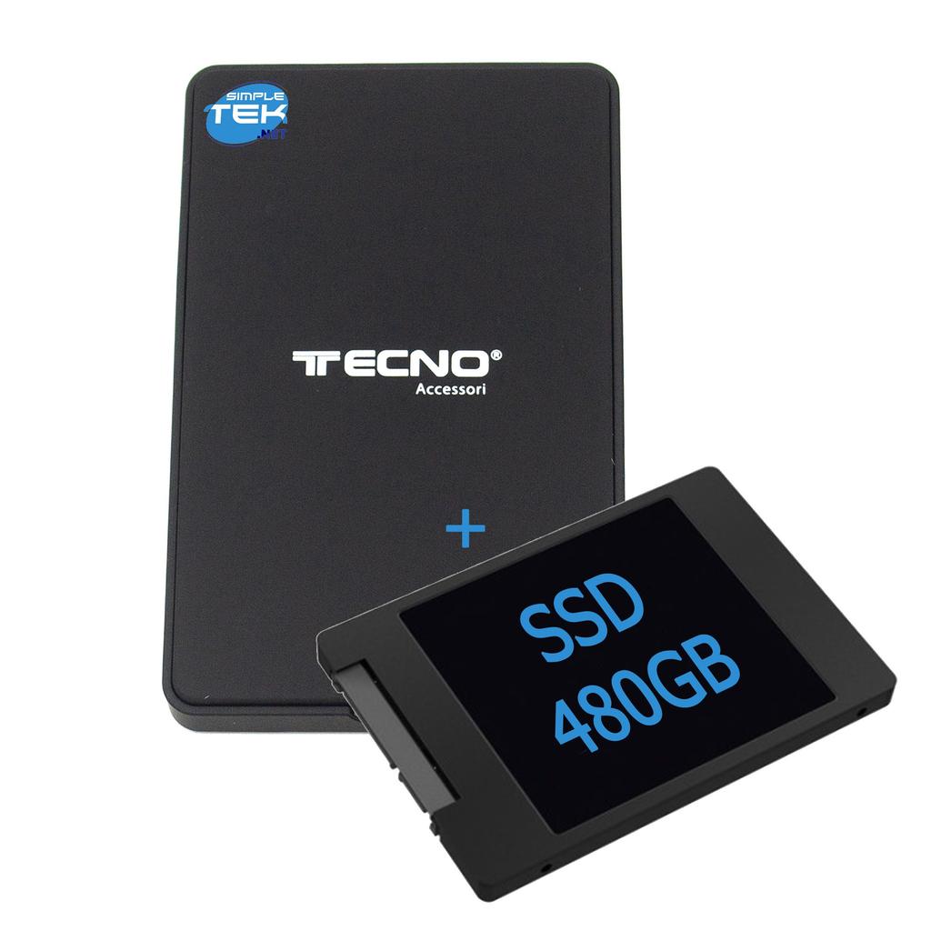 Disque Dur Externe Tecno SSD 2.5" Sata With Case Usb 3.0 - SSD 480 Go Usb 3.0