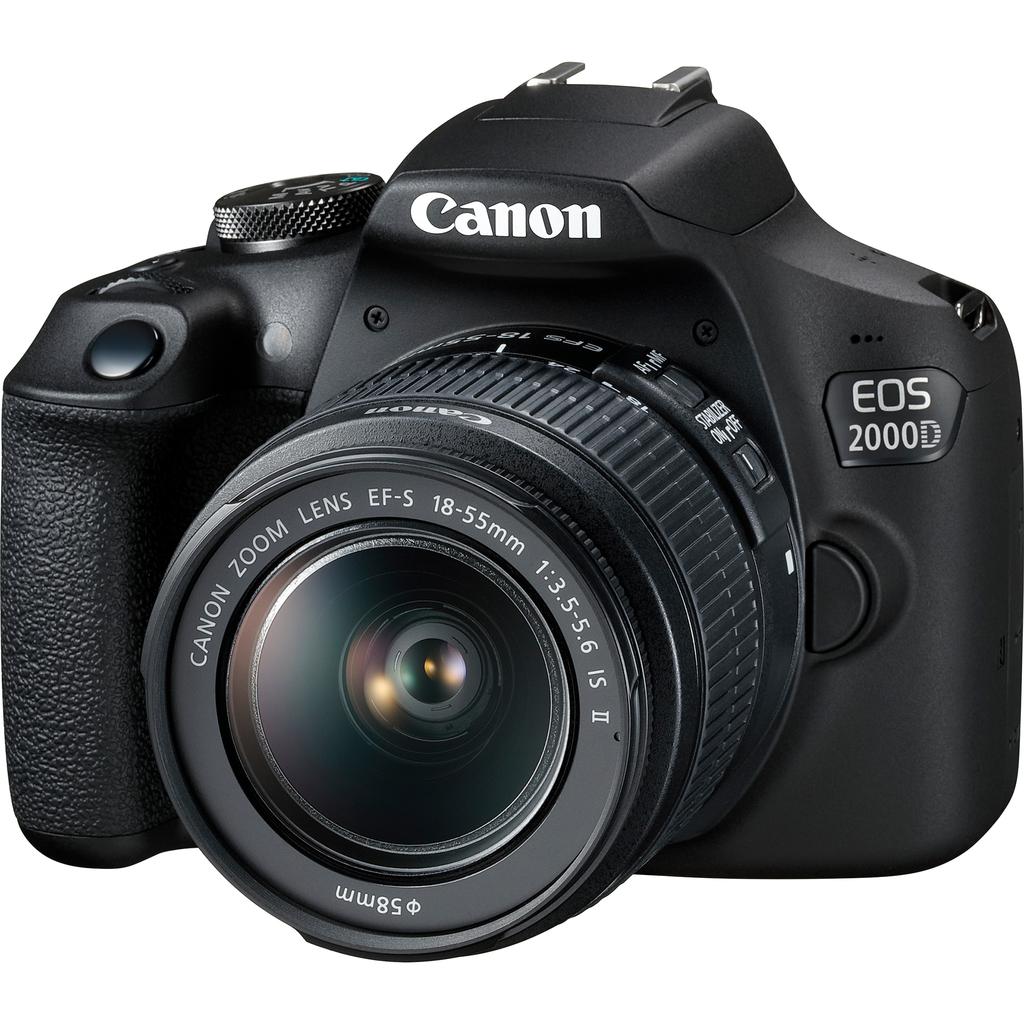 Reflex - Canon Eos 2000D - Noir + Objectif Canon Ef-S 18-55Mm F/3.5-5.6 Is II