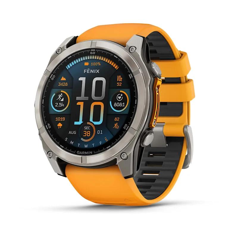 Montre Garmin Cardio GPS Fenix 8 Amoled - Orange