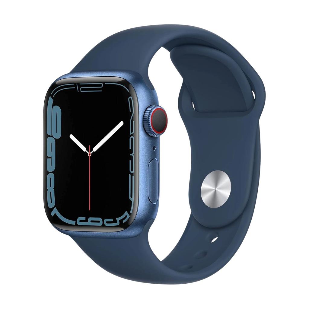 Apple Watch Series 7 (2021) GPS + Cellular 41 mm - Aluminio Medianoche - Correa deportiva Azul