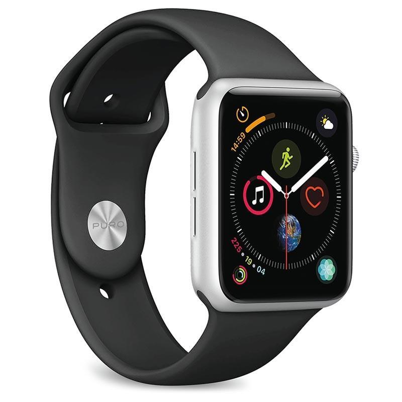 Apple Watch (Series 4) 2018 GPS + Cellular 44 mm - Alluminio Argento - Cinturino Sport Nero