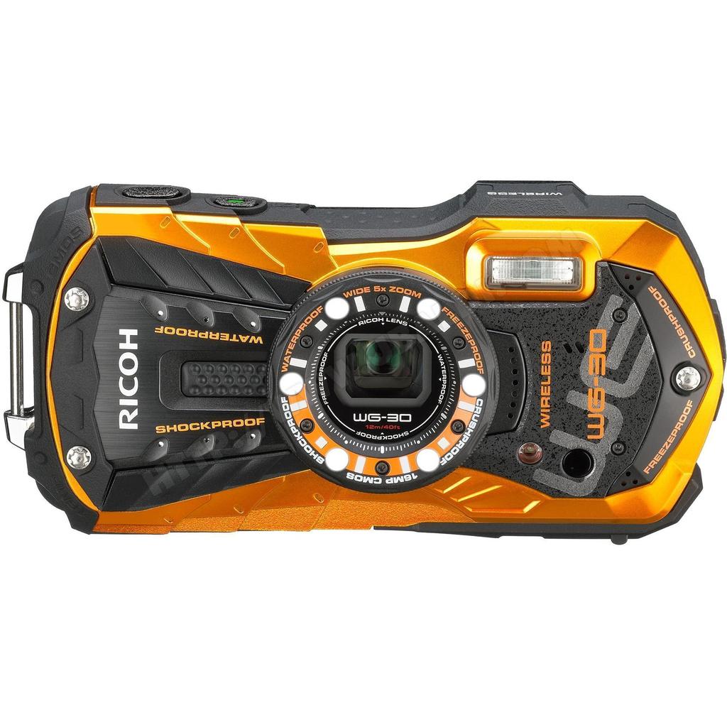Compact Wg-30 - Orange + Ricoh Ricoh Wide Zoom 28-140Mm F/3.5-5.5 F/3,5-5,5