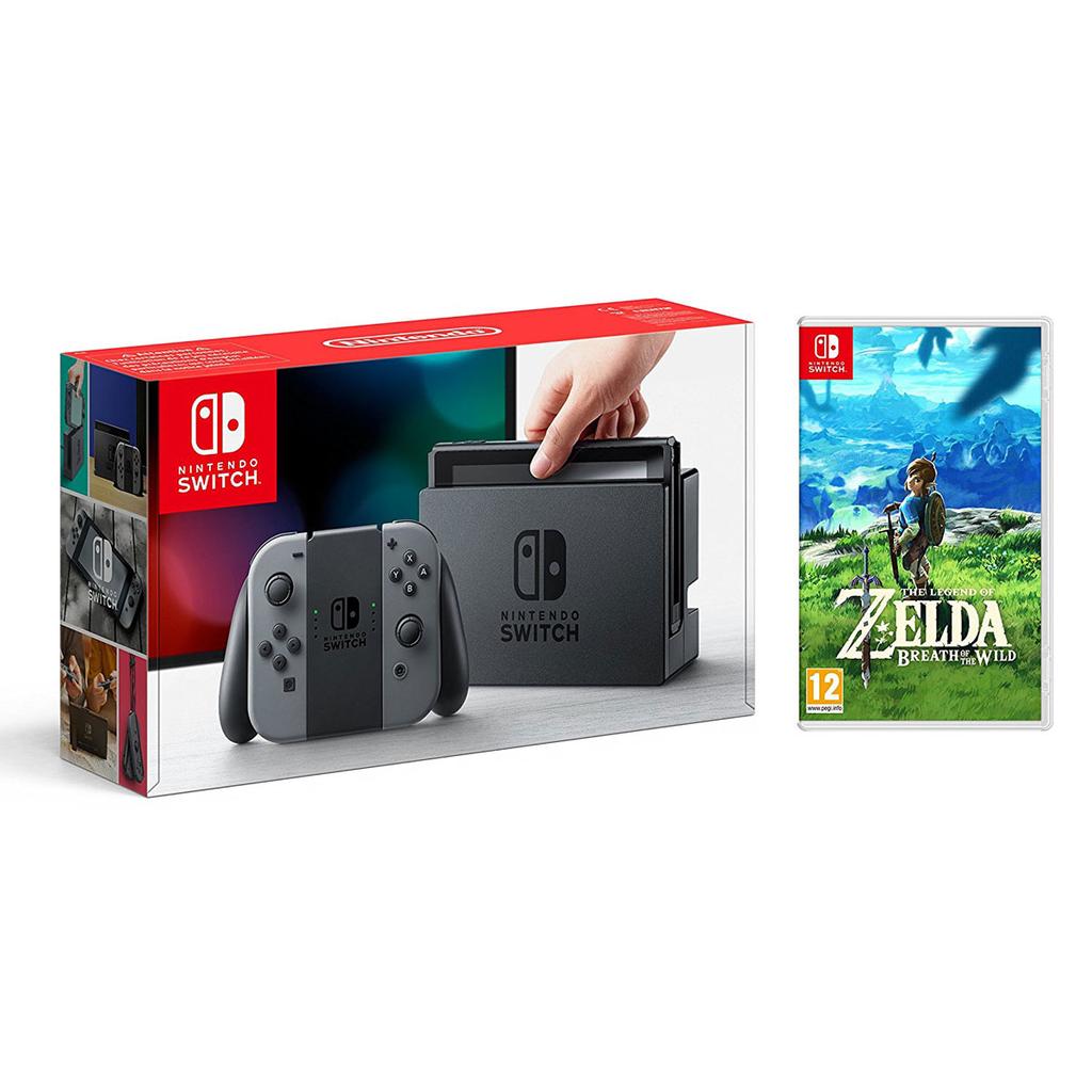 Switch 32Go - Gris + Zelda Breath Of The Wild