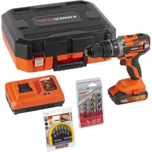 Perceuse Visseuse à Percussion Sans Fil YOFIDRA 16.8V - Lot Avec 2 Batteries Li-ion Et 25 Accessoires