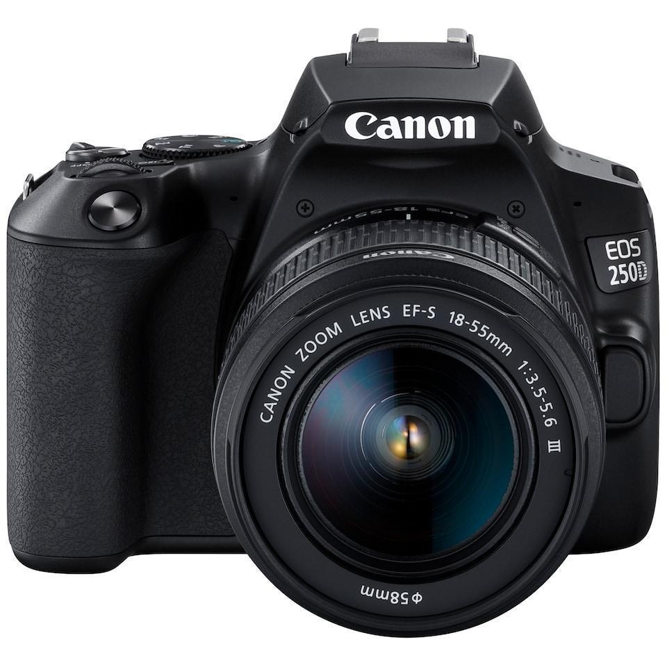 Reflex - Canon EOS 250D - Noir + Objectif Canon Ef-S 18-55Mm F/3.5-5.6 III