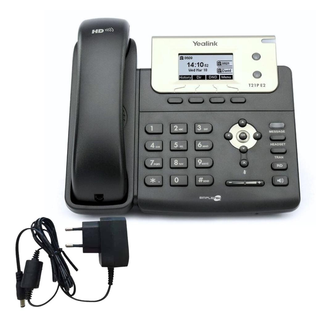 Téléphone Fixe Yealink Entry-Level Professional | Hd Voice | 2 Sip Accounts | Poe Support