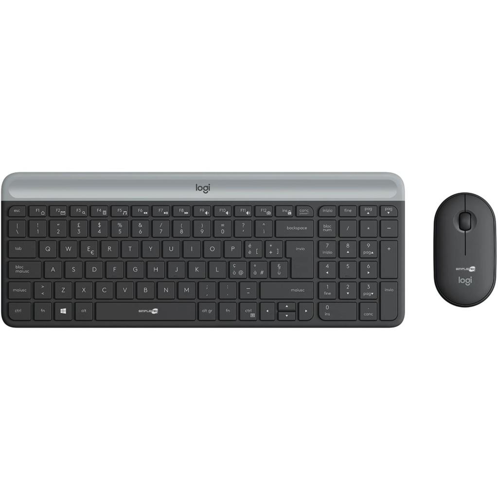 Clavier Logitech Qwerty Italien Sans-Fil Mk470 Combo