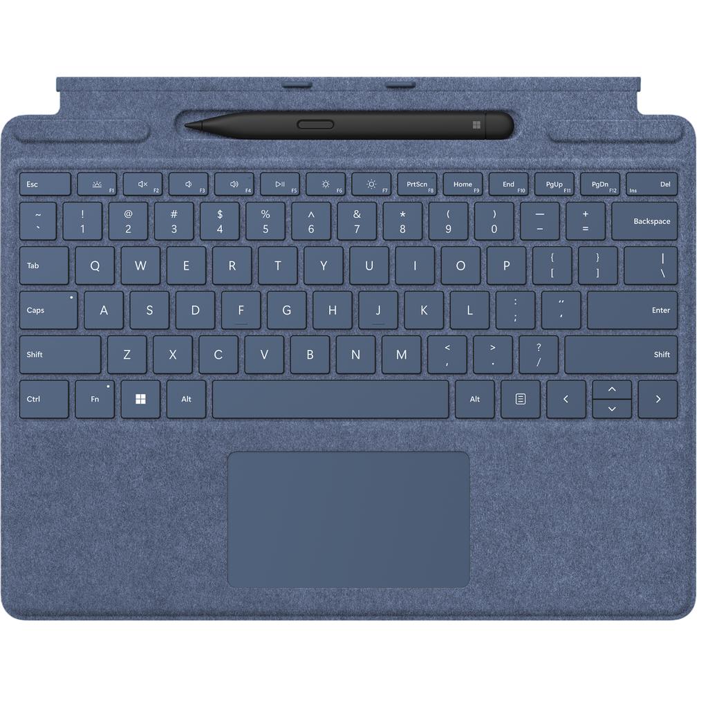 Clavier Microsoft Qwerty Portugais Sans-Fil Rétroéclairé Surface Pro X / 8 / 9 Signature Keyboard + Slim Pen