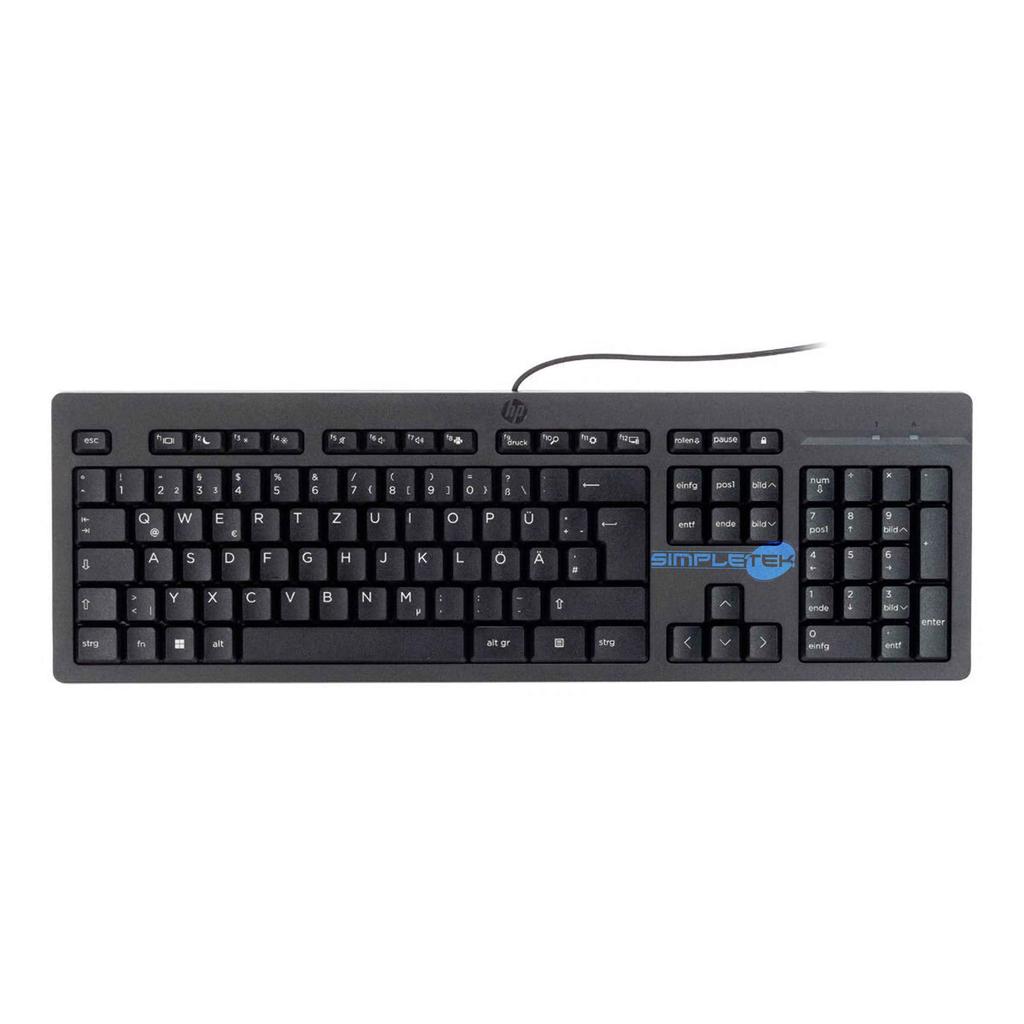Clavier HP Qwertz Allemand 125 Wired Kb Usb 1,8M