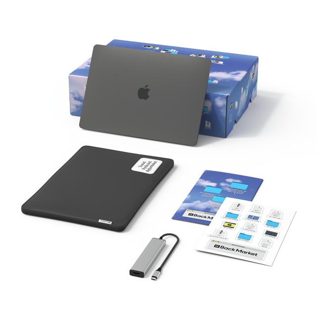 Pack MacBook Air 13" (2020) + Housse Et Hub Ugreen Usb-C / Hdmi - Apple M1 Avec Cpu 8 Cœurs Et Gpu 7 Cœurs - 8Go Ram - SSD 256Go - Azerty - Français