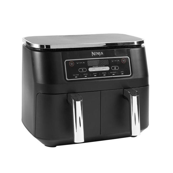 Set Accessori Per Friggitrice Ad Aria – Supporto A Griglia In Acciaio Inox 304 Per Ninja Foodi Dual Zone AF300/AF400, Con 4 Spiedini E Porta-Spiedo