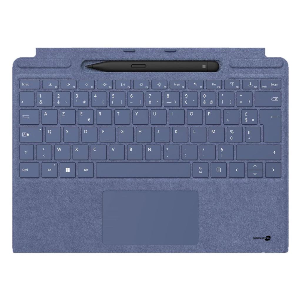 Clavier Microsoft Azerty Français Sans-Fil Rétroéclairé Surface Pro X / 8 / 9 Signature Keyboard - Slim Pen 2 Included