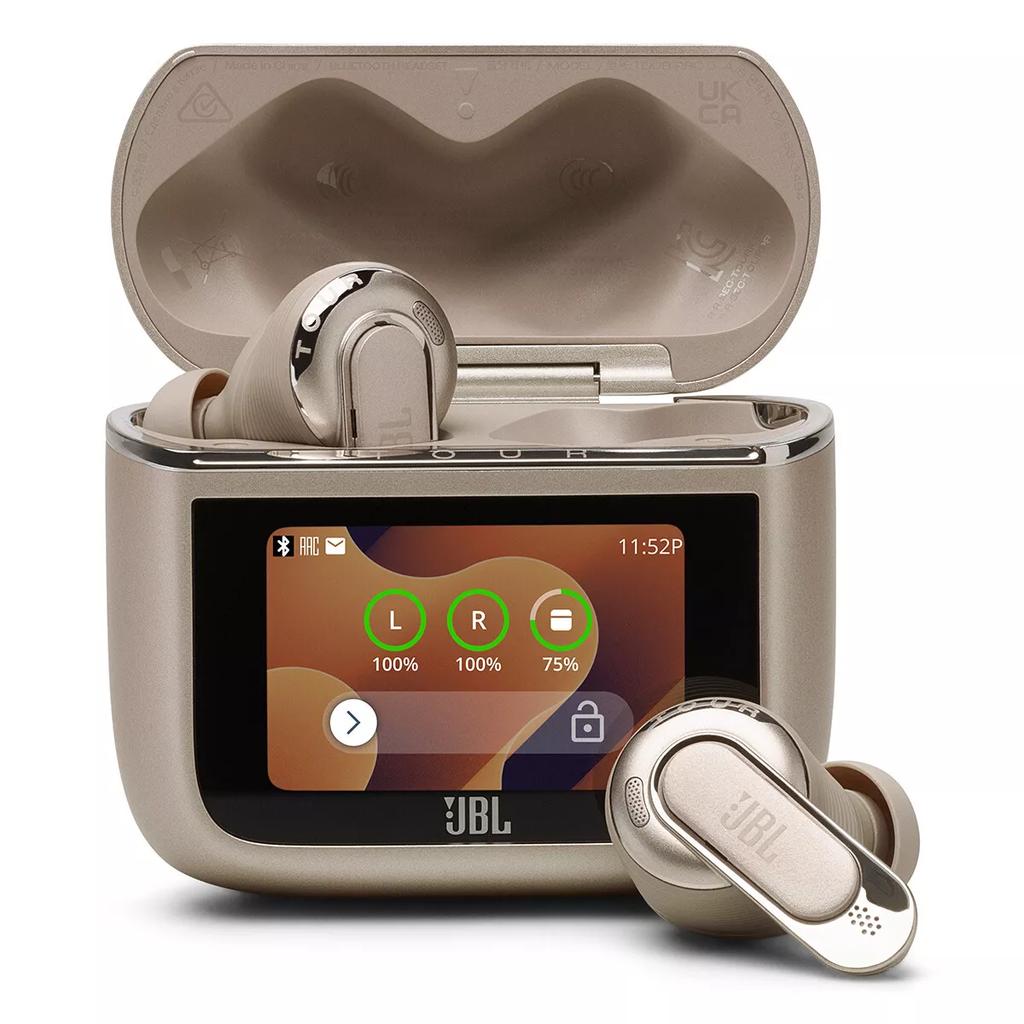 ヘッドホン JBLTOURPRO3 JBL Tour Pro 3 Earbud Noise-Cancelling Bluetooth Earphones - Gold