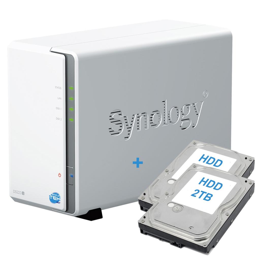Synology Ds223J Nas 2-Bay - 4000Gb - 0 Gb Ram Realtek Rtd1619B