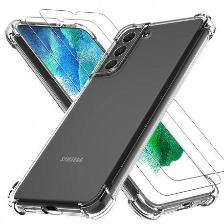 Hülle Galaxy S22 Plus 5G und 2 schutzfolien - Silikon - Transparent