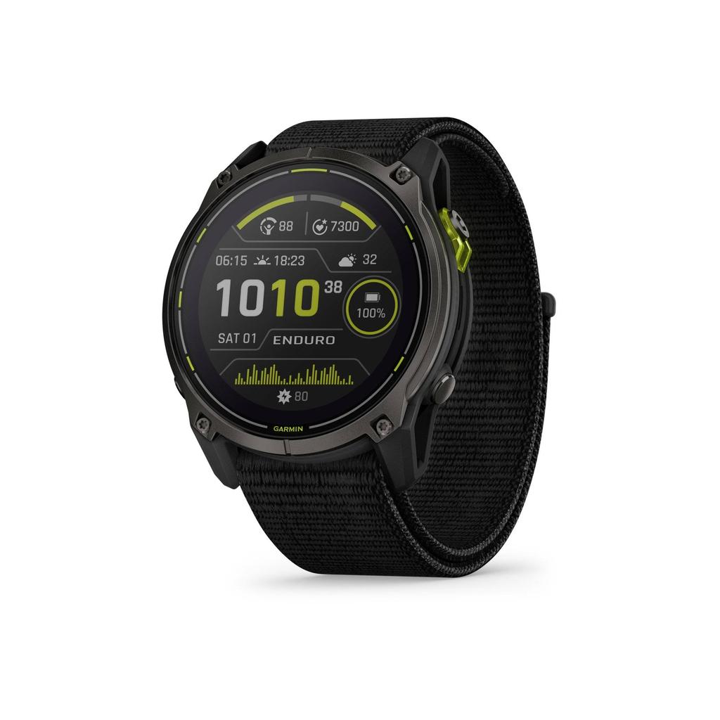 Montre Garmin Cardio GPS Enduro 3 Solar Sapphire Titane - Noir