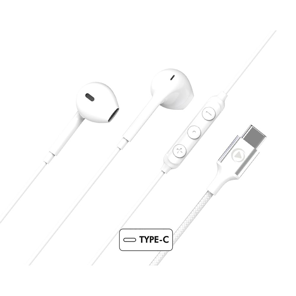 Ecouteurs Intra-Auriculaire Bluetooth - Ecouteurs Renforcé Usb C Télécommande/Micro Bouton Blanc + Garantie À Vie Force Play
